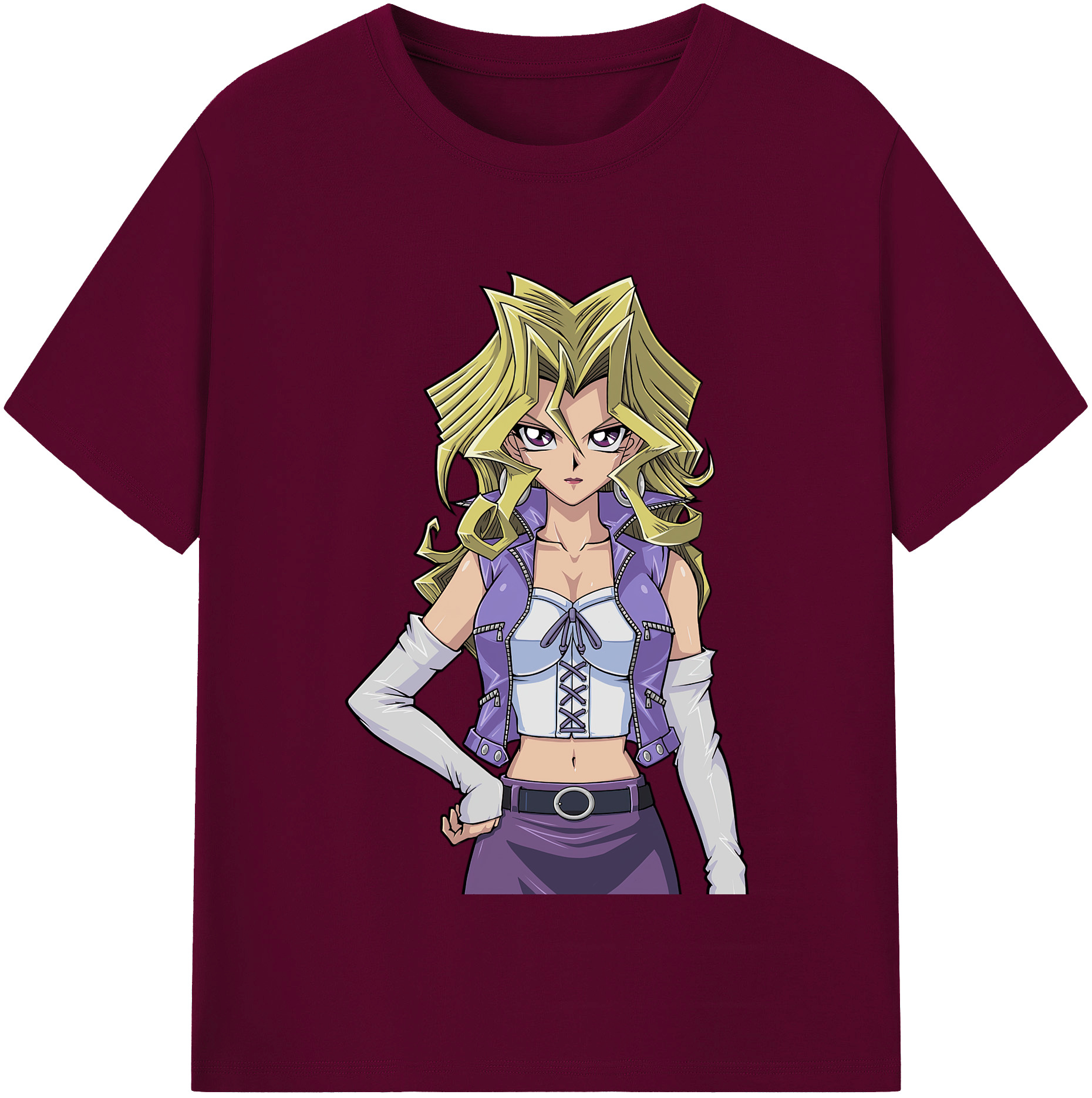 （画像用） 遊☆戯☆王 Yu-Gi-Oh! レディースカジュアルプリントTシャツ（綿100％）